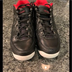 Jordan 9 Retro Low BG  Black/Gym Red-White good condition